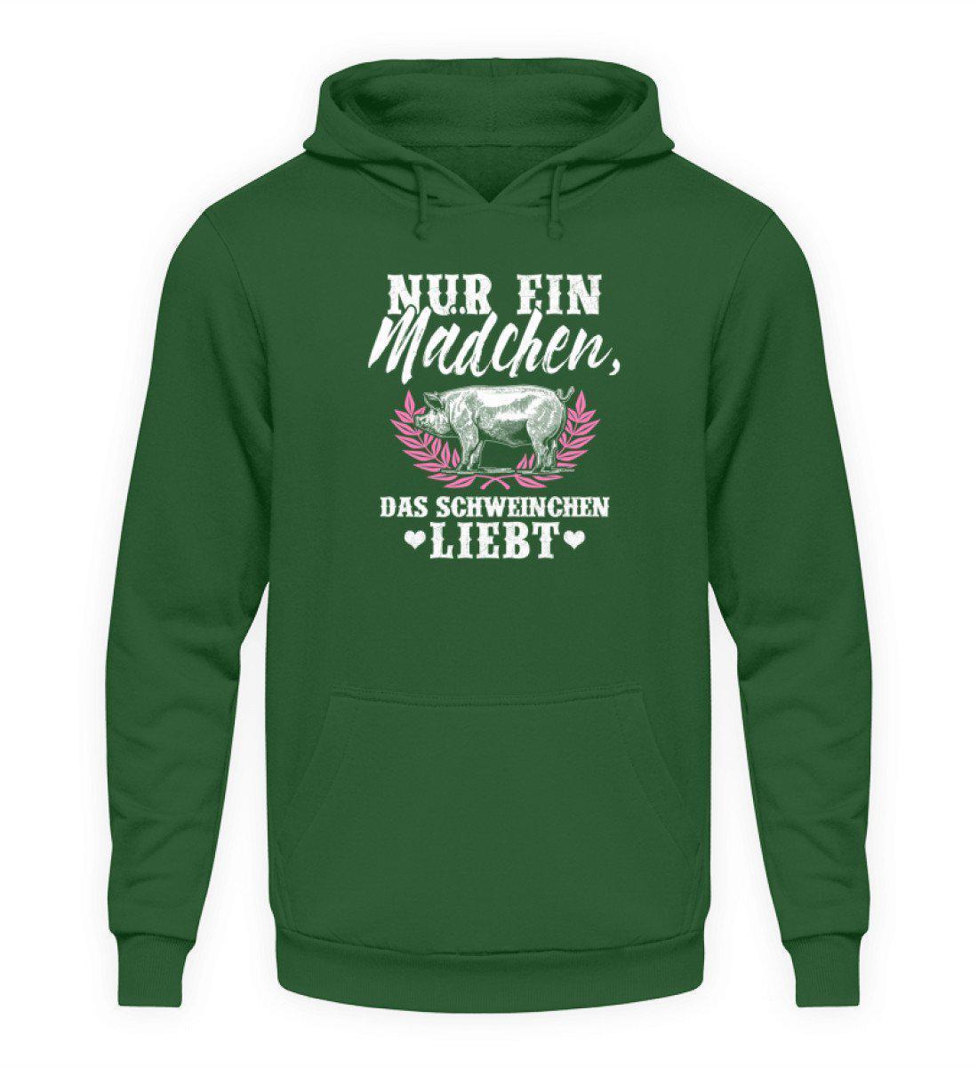 Mädchen liebt Schweinchen · Unisex Kapuzenpullover Hoodie-Unisex Hoodie-Bottle Green-S-Agrarstarz