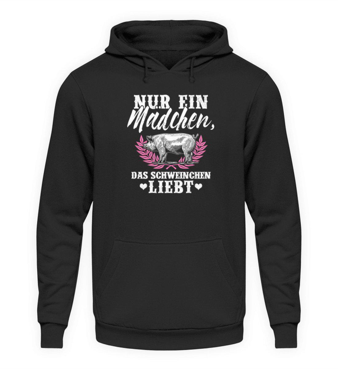 Mädchen liebt Schweinchen · Unisex Kapuzenpullover Hoodie-Unisex Hoodie-Jet Black-S-Agrarstarz