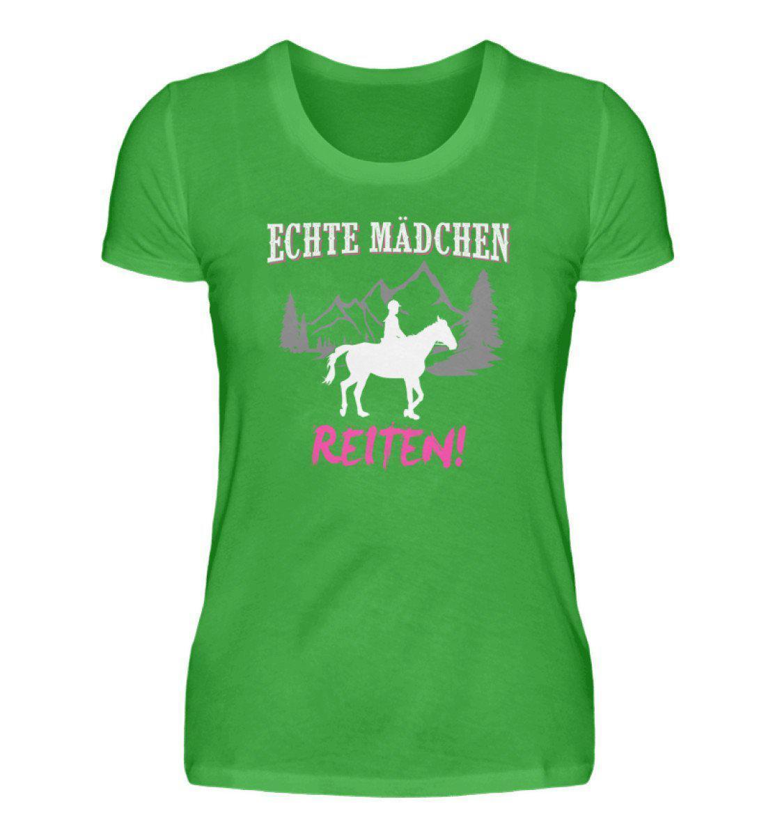 Mädchen reiten · Damen T-Shirt-Damen Basic T-Shirt-Green Apple-S-Agrarstarz