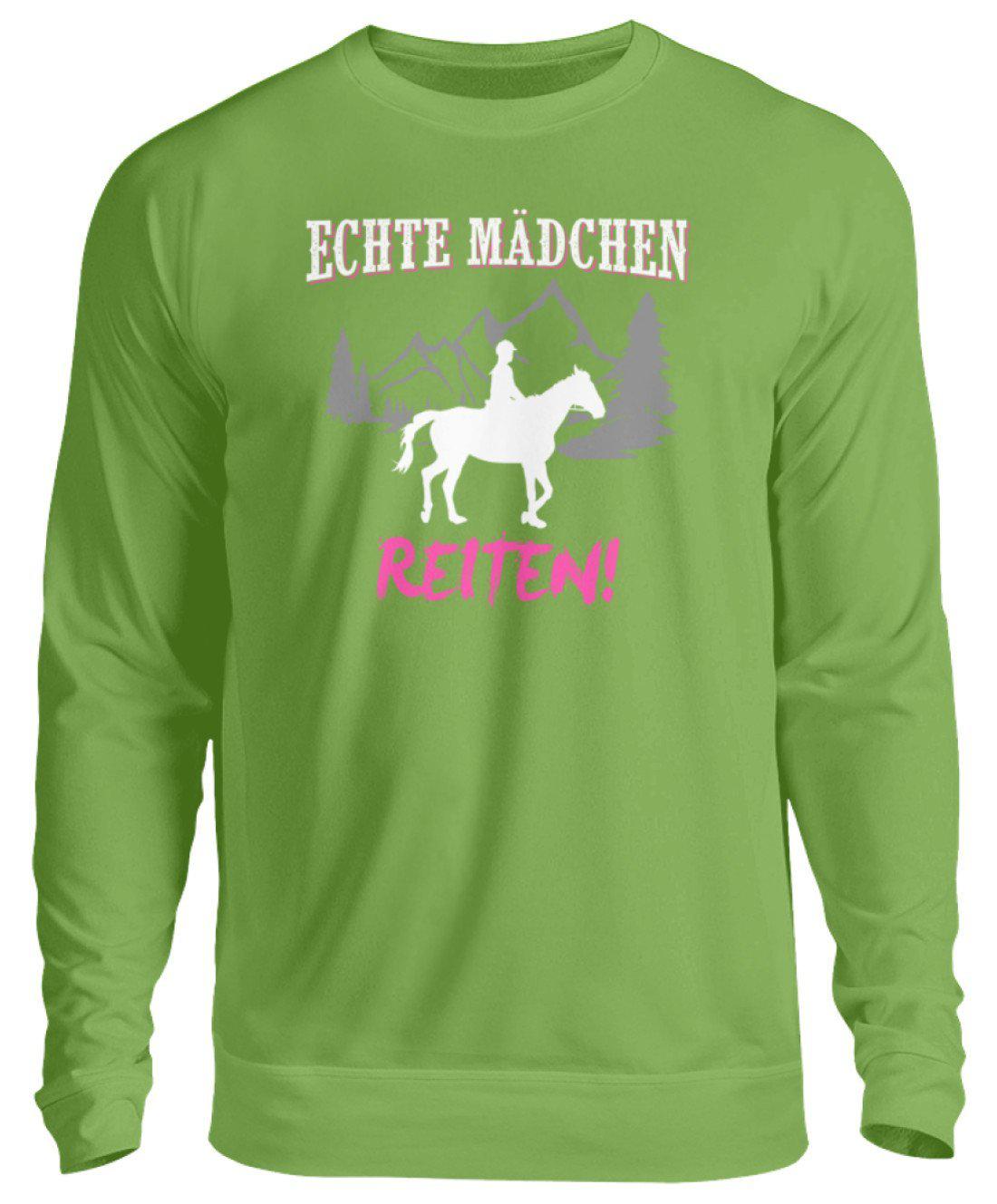 Mädchen reiten · Unisex Sweatshirt Pullover-Unisex Sweatshirt-LimeGreen-S-Agrarstarz