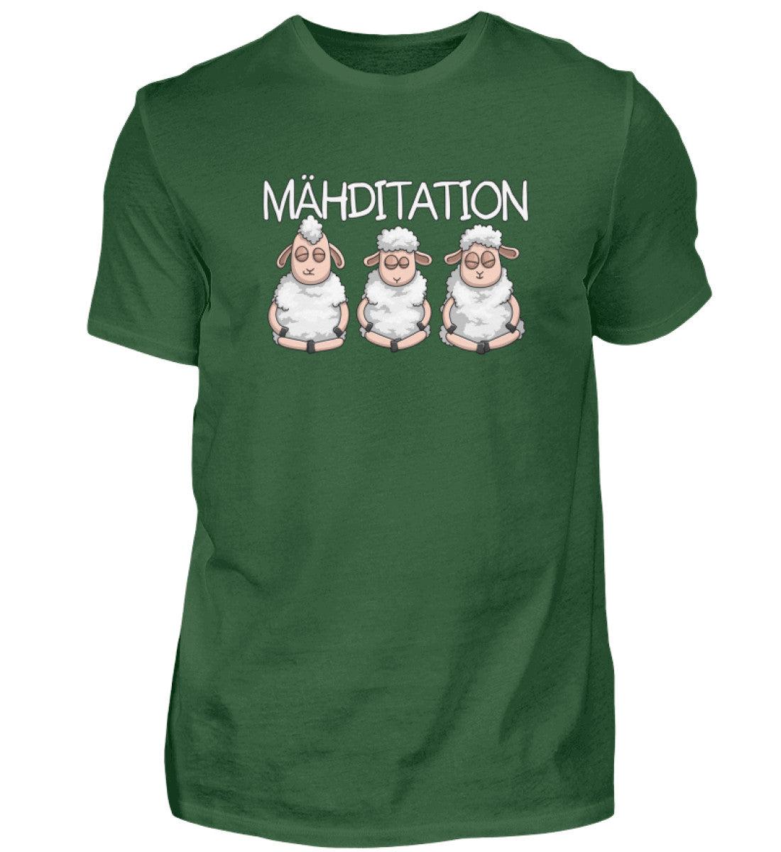 Mähditation Schafe · Herren T-Shirt-Herren Basic T-Shirt-Bottle Green-S-Agrarstarz