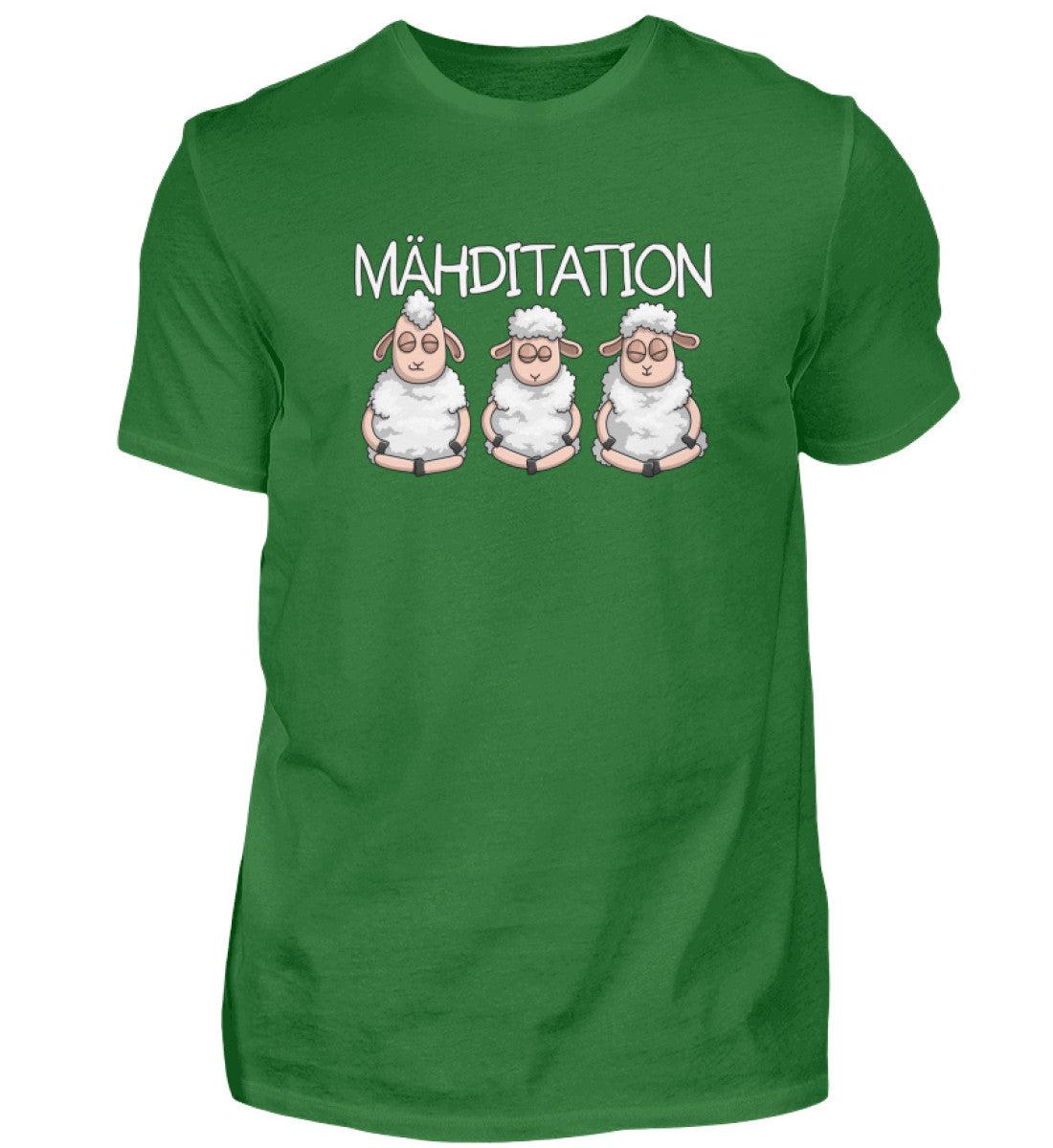Mähditation Schafe · Herren T-Shirt-Herren Basic T-Shirt-Kelly Green-S-Agrarstarz