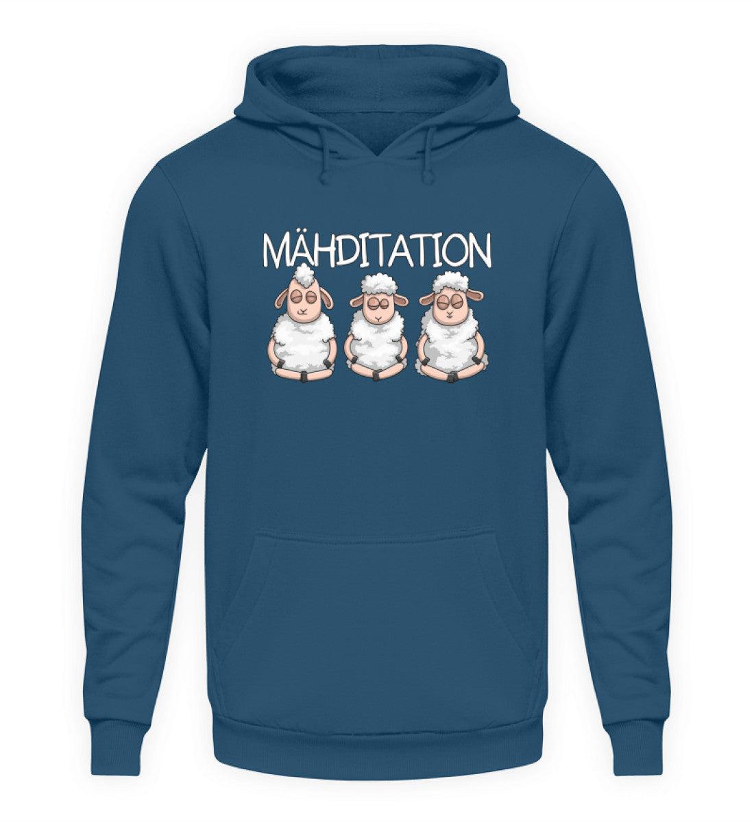 Mähditation Schafe · Unisex Kapuzenpullover Hoodie-Unisex Hoodie-Airforce Blue-S-Agrarstarz