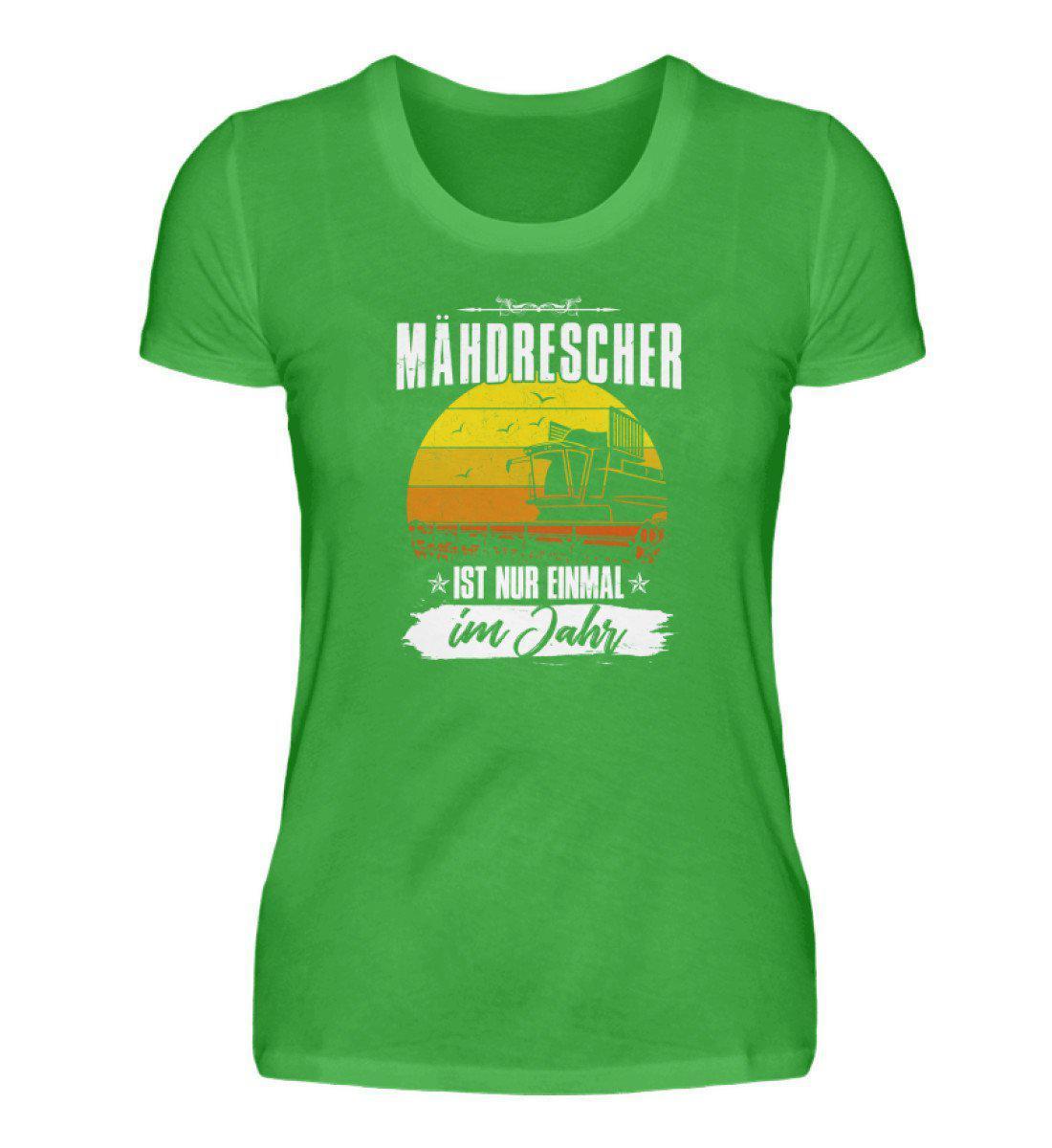Mähdrescher einmal im Jahr · Damen T-Shirt-Damen Basic T-Shirt-Green Apple-S-Agrarstarz