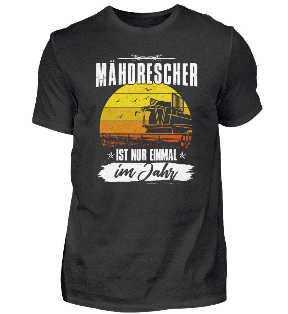 Mähdrescher einmal im Jahr · Herren T-Shirt-Herren Basic T-Shirt-Black-S-Agrarstarz