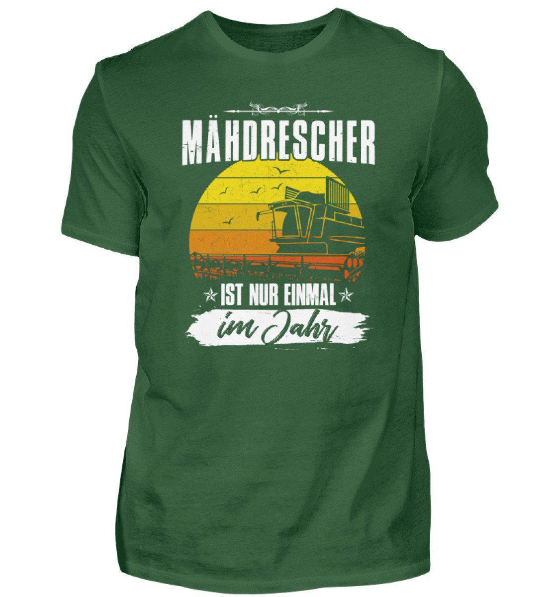 Mähdrescher einmal im Jahr · Herren T-Shirt-Herren Basic T-Shirt-Bottle Green-S-Agrarstarz