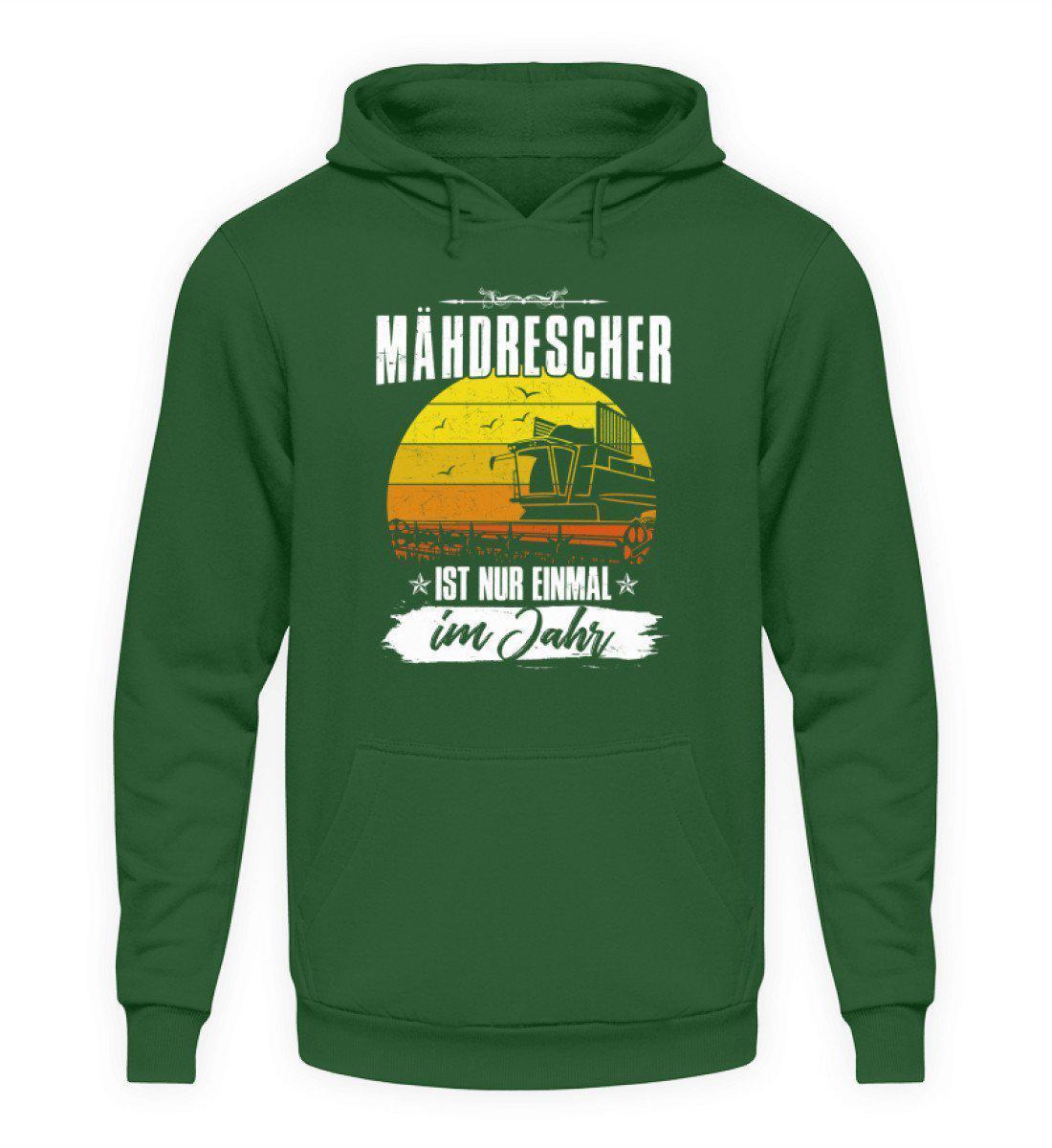 Mähdrescher einmal im Jahr · Unisex Kapuzenpullover Hoodie-Unisex Hoodie-Bottle Green-L-Agrarstarz