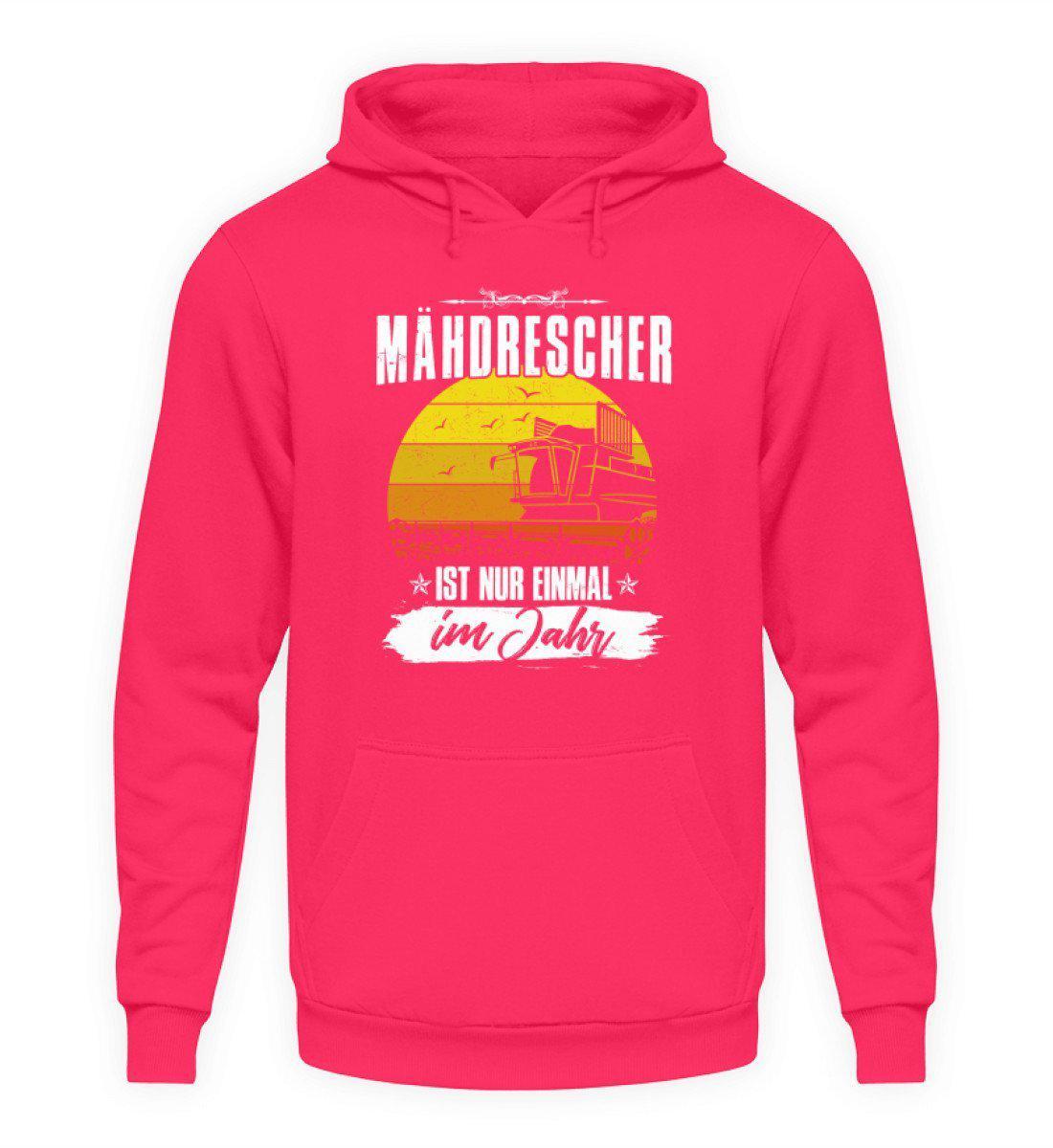 Mähdrescher einmal im Jahr · Unisex Kapuzenpullover Hoodie-Unisex Hoodie-Hot Pink-L-Agrarstarz