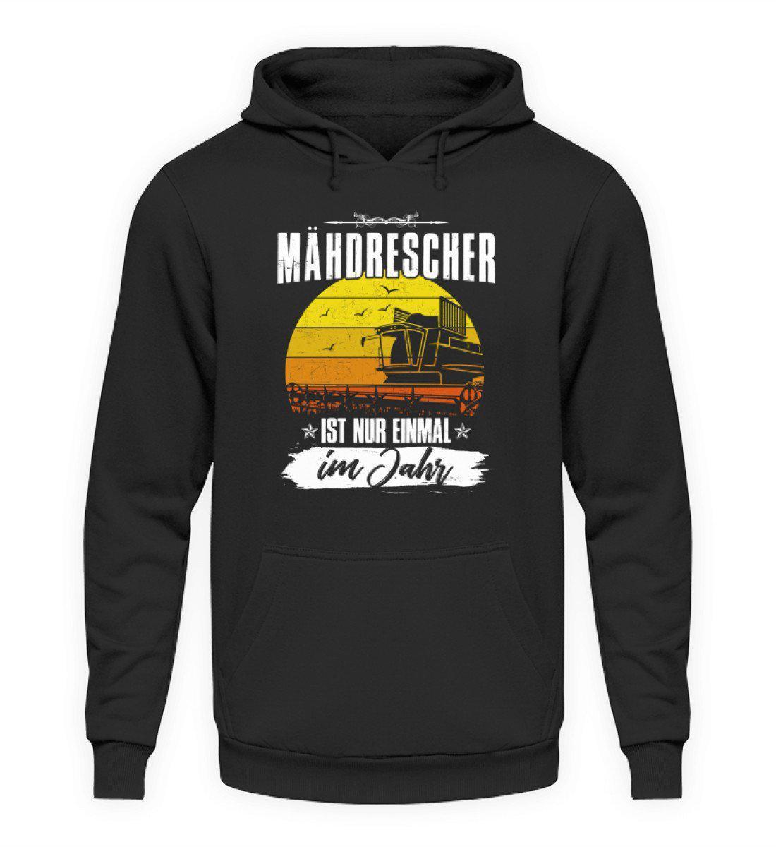 Mähdrescher einmal im Jahr · Unisex Kapuzenpullover Hoodie-Unisex Hoodie-Jet Black-L-Agrarstarz