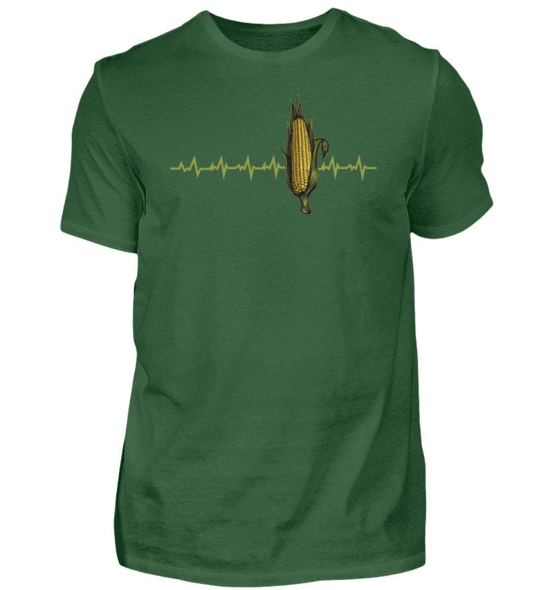Mais Heartbeat · Herren T-Shirt-Herren Basic T-Shirt-Bottle Green-S-Agrarstarz