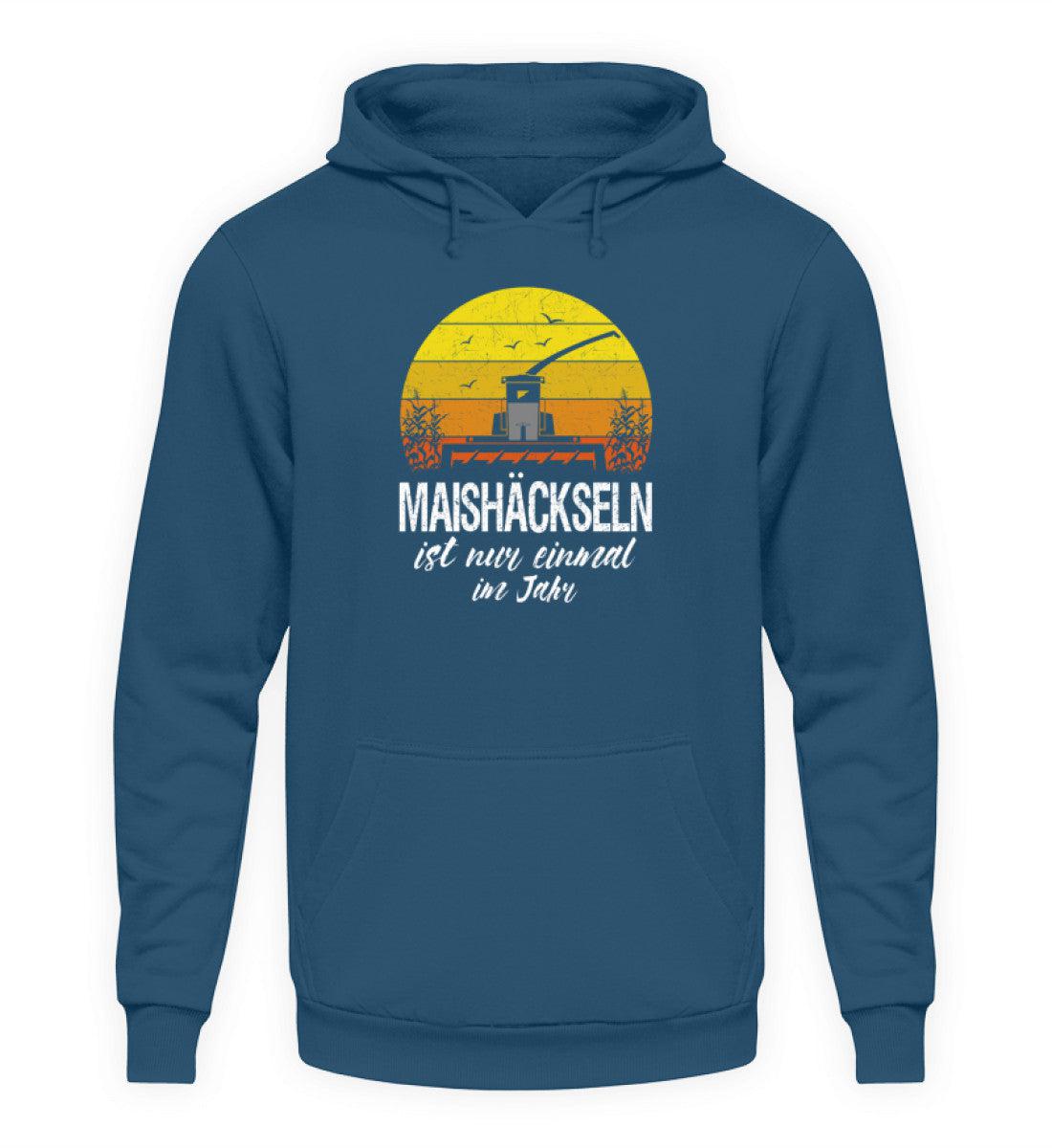 Maishäckseln einmal im Jahr · Unisex Kapuzenpullover Hoodie-Unisex Hoodie-Airforce Blue-S-Agrarstarz
