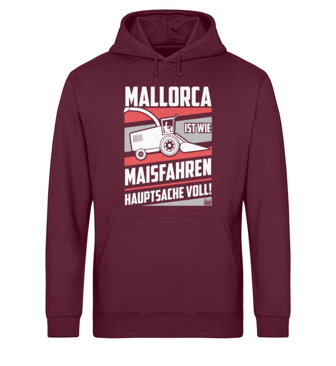 Mallorca Maisfahren · Unisex Organic Hoodie-Drummer Hoodie ST/ST-Burgundy-XS-Agrarstarz