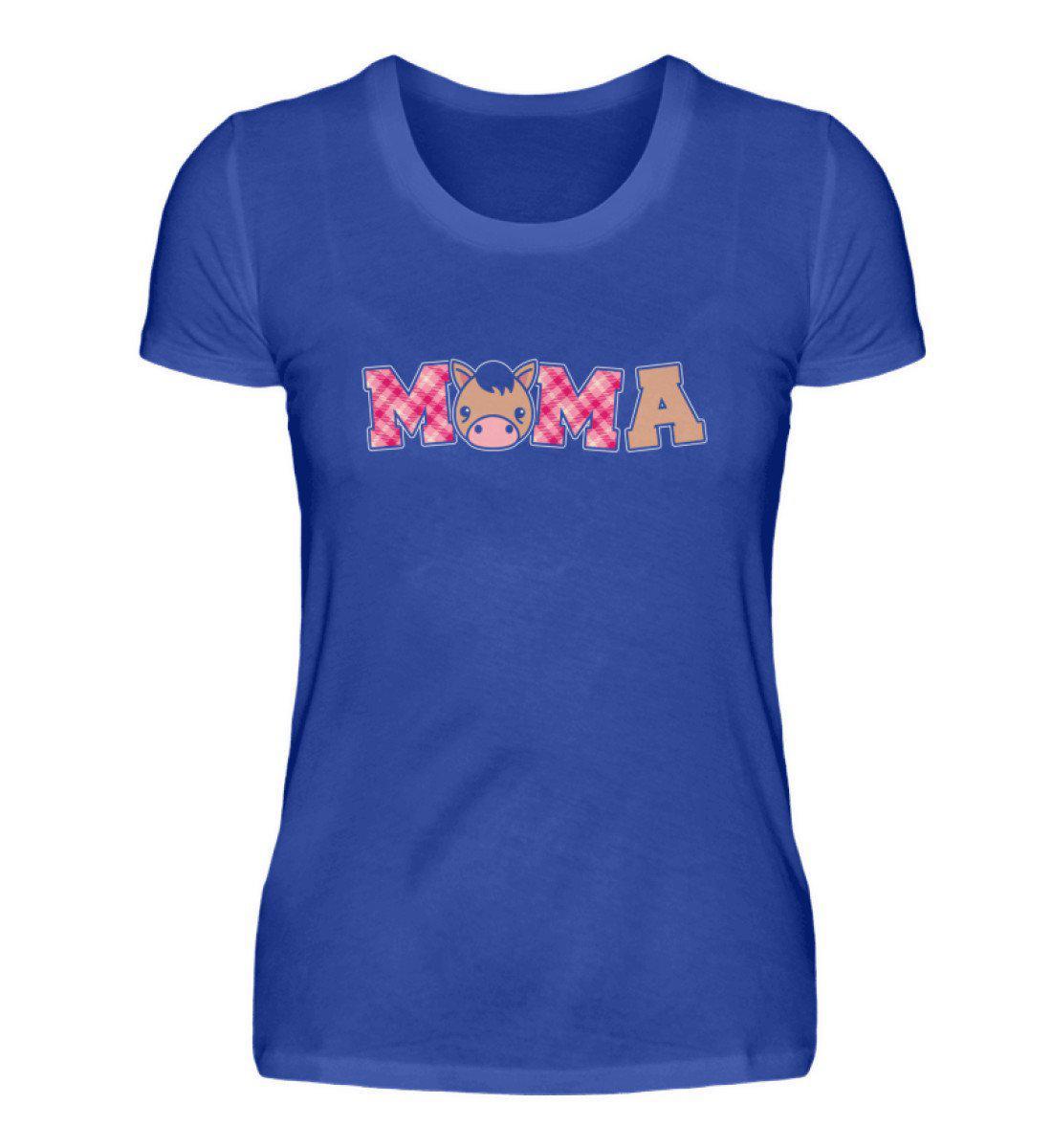 Mama Pferde · Damen T-Shirt-Damen Basic T-Shirt-Neon Blue-S-Agrarstarz