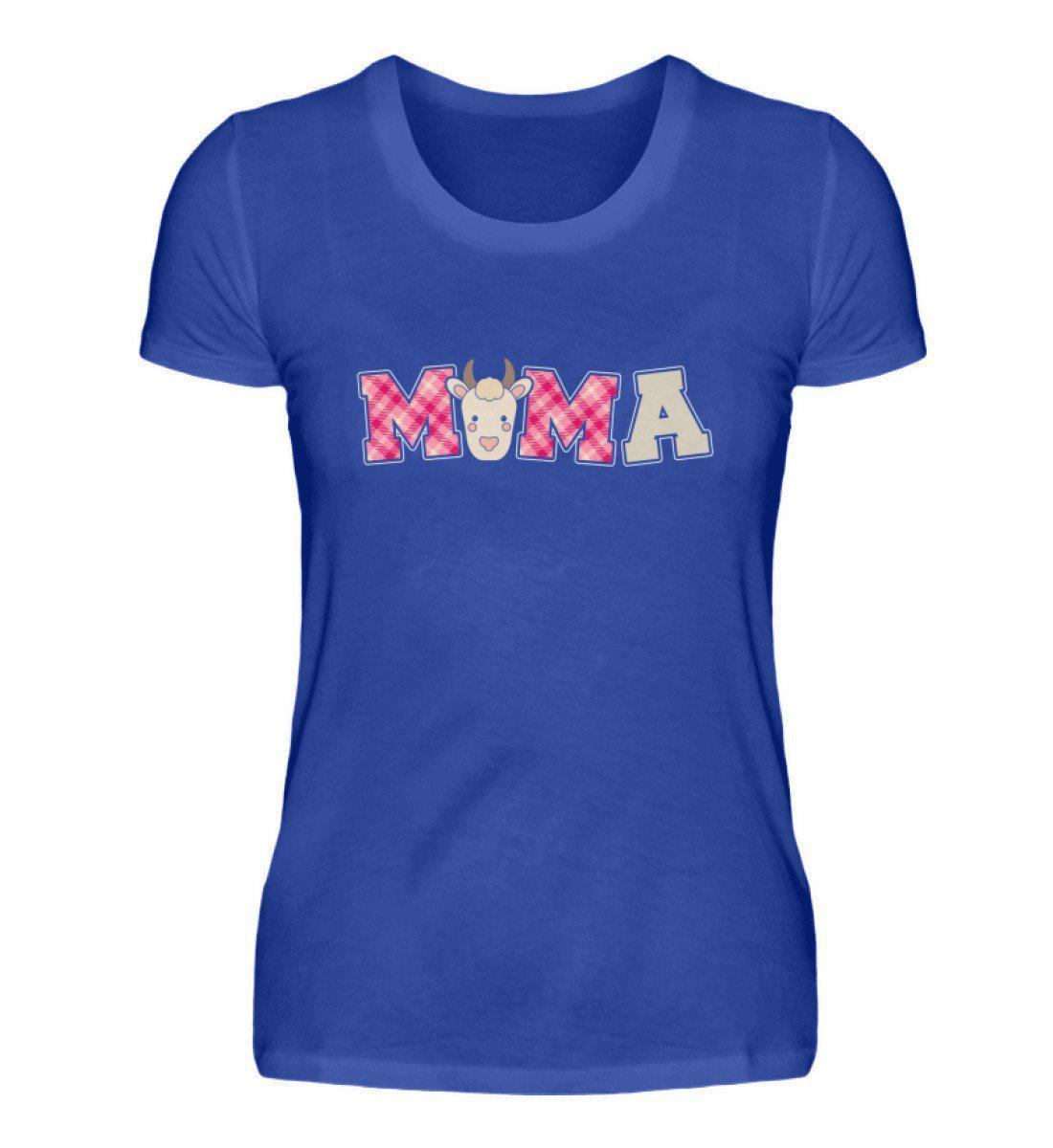 Mama Ziegen · Damen T-Shirt-Damen Basic T-Shirt-Neon Blue-S-Agrarstarz