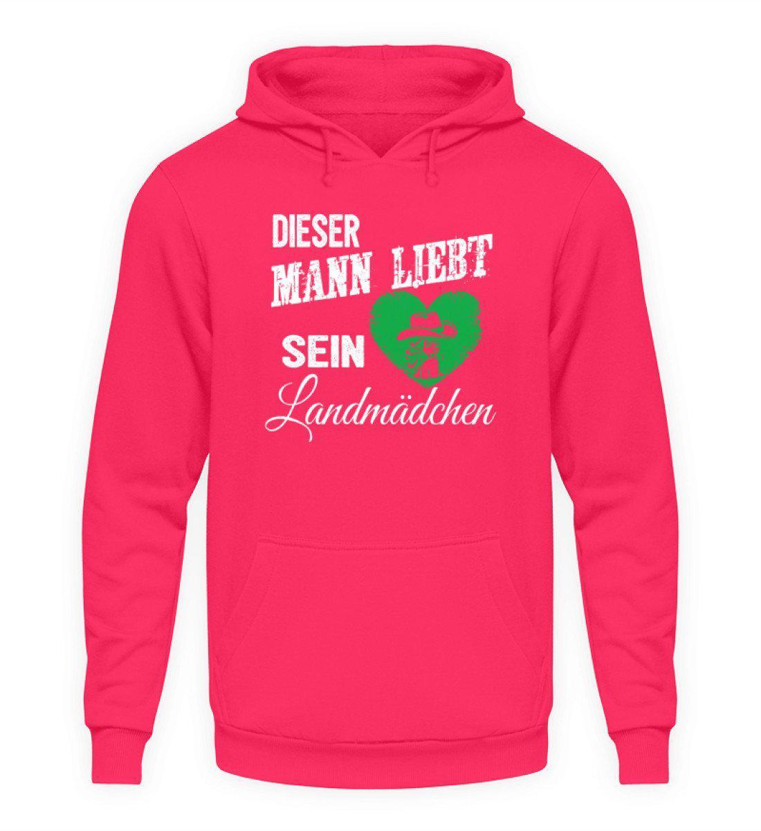Mann liebt Landmädchen · Unisex Kapuzenpullover Hoodie-Unisex Hoodie-Hot Pink-L-Agrarstarz