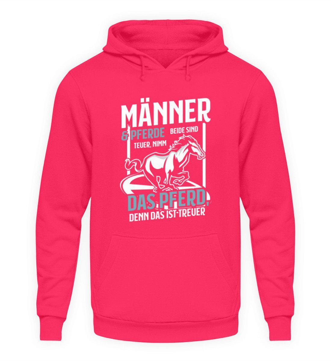 Männer und Pferde teuer · Unisex Kapuzenpullover Hoodie-Unisex Hoodie-Hot Pink-S-Agrarstarz