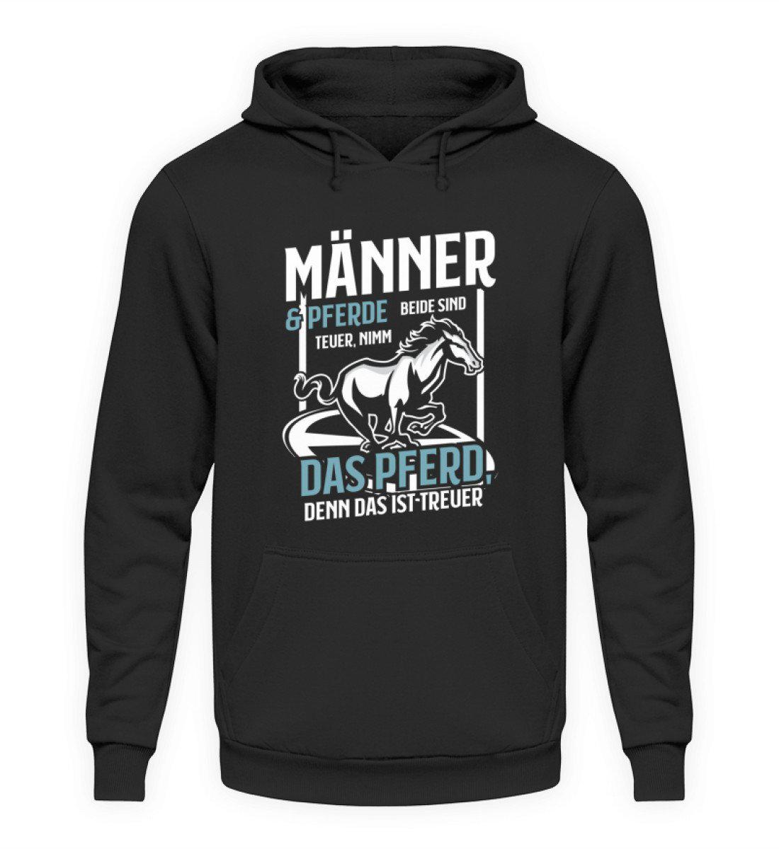 Männer und Pferde teuer · Unisex Kapuzenpullover Hoodie-Unisex Hoodie-Jet Black-S-Agrarstarz