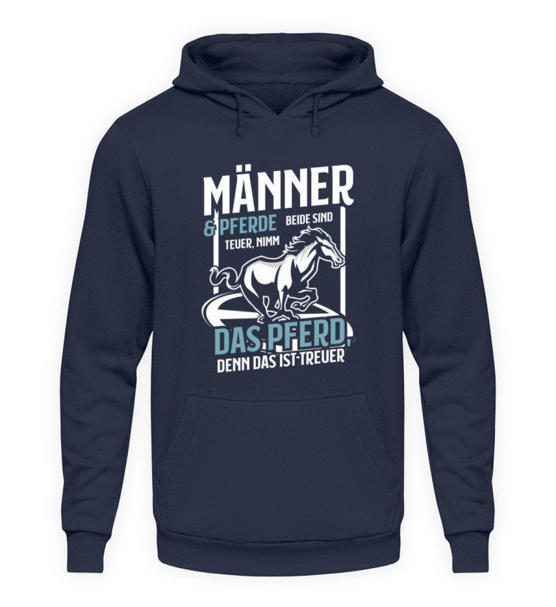 Männer und Pferde teuer · Unisex Kapuzenpullover Hoodie-Unisex Hoodie-Oxford Navy-S-Agrarstarz