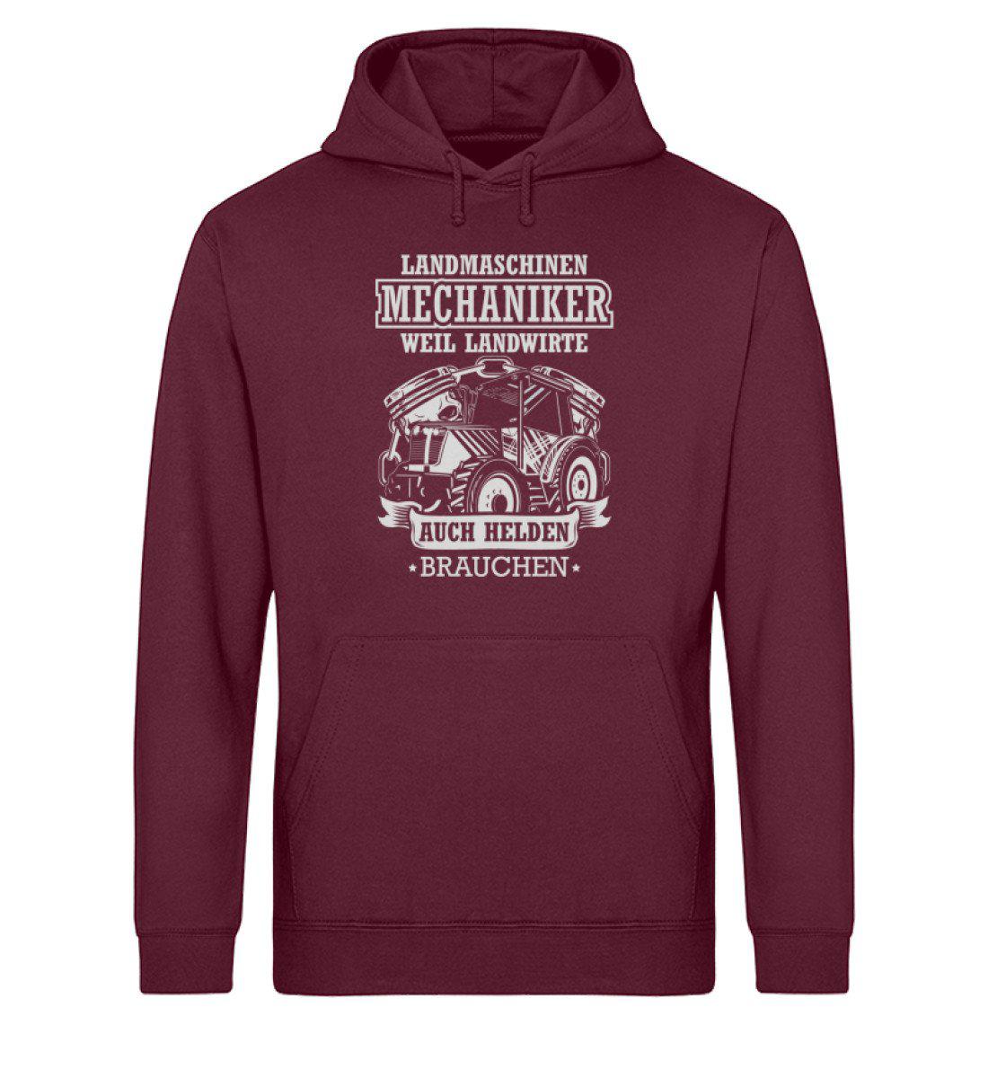 Mechaniker Landwirte Helden · Unisex Organic Hoodie-Drummer Hoodie ST/ST-Burgundy-XS-Agrarstarz