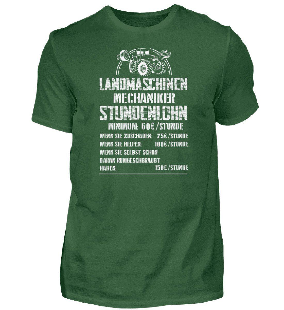 Mechaniker Stundenlohn · Herren T-Shirt-Herren Basic T-Shirt-Bottle Green-S-Agrarstarz