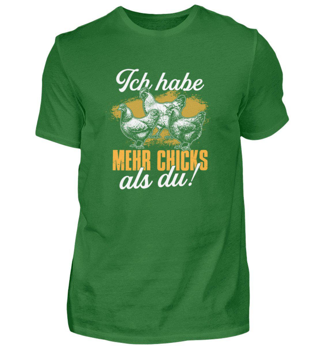 Mehr Chicks als du · Herren T-Shirt-Herren Basic T-Shirt-Kelly Green-S-Agrarstarz