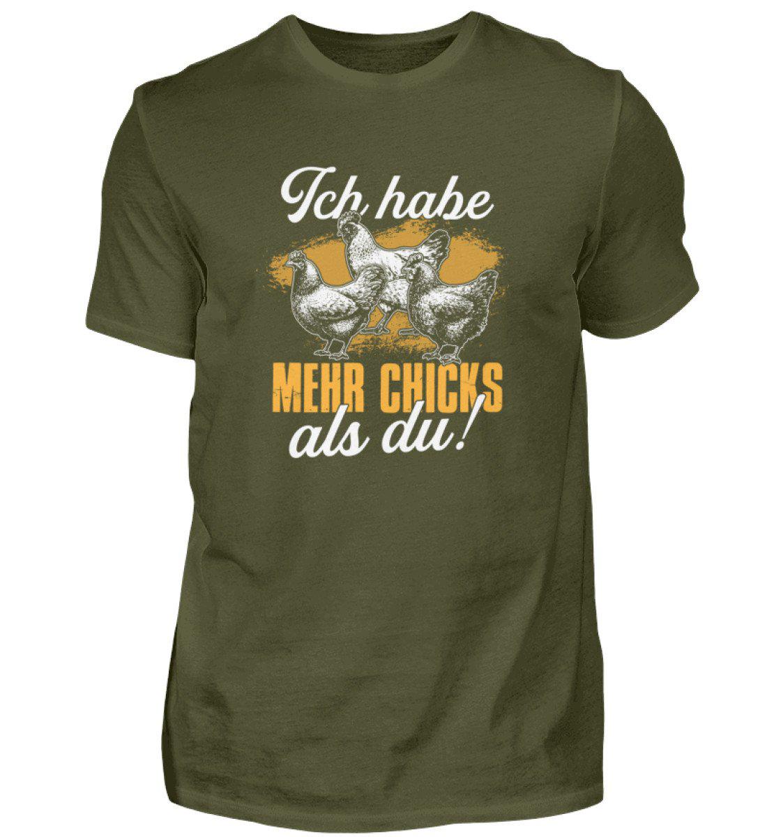Mehr Chicks als du · Herren T-Shirt-Herren Basic T-Shirt-Urban Khaki-S-Agrarstarz