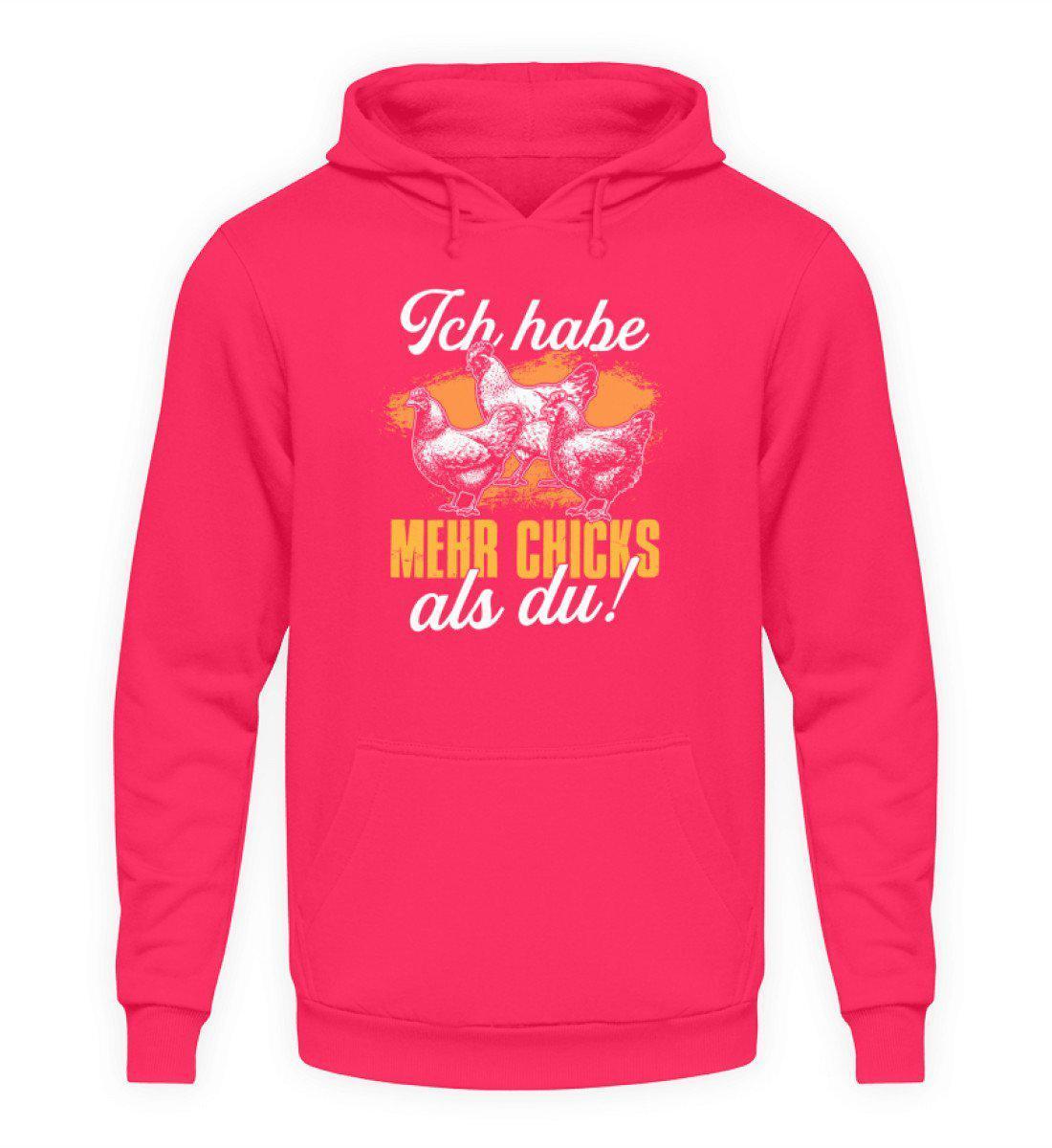 Mehr Chicks als du · Unisex Kapuzenpullover Hoodie-Unisex Hoodie-Hot Pink-S-Agrarstarz