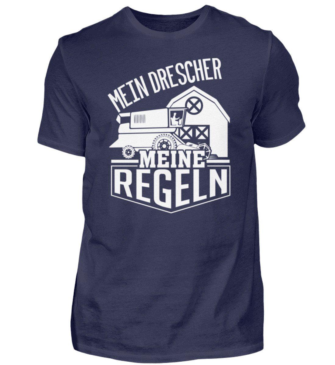 Mein Drescher meine Regeln · Herren T-Shirt-Herren Basic T-Shirt-Navy-S-Agrarstarz