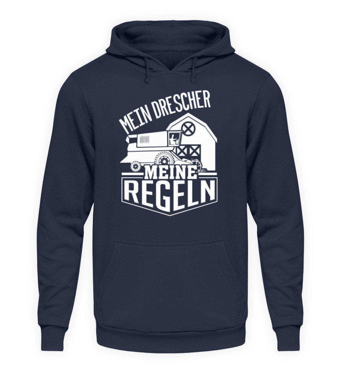 Mein Drescher meine Regeln · Unisex Kapuzenpullover Hoodie-Unisex Hoodie-Oxford Navy-L-Agrarstarz