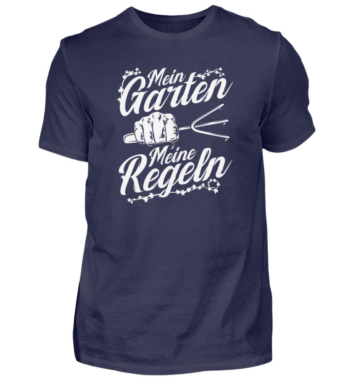 Mein Garten meine Regeln · Herren T-Shirt-Herren Basic T-Shirt-Navy-S-Agrarstarz