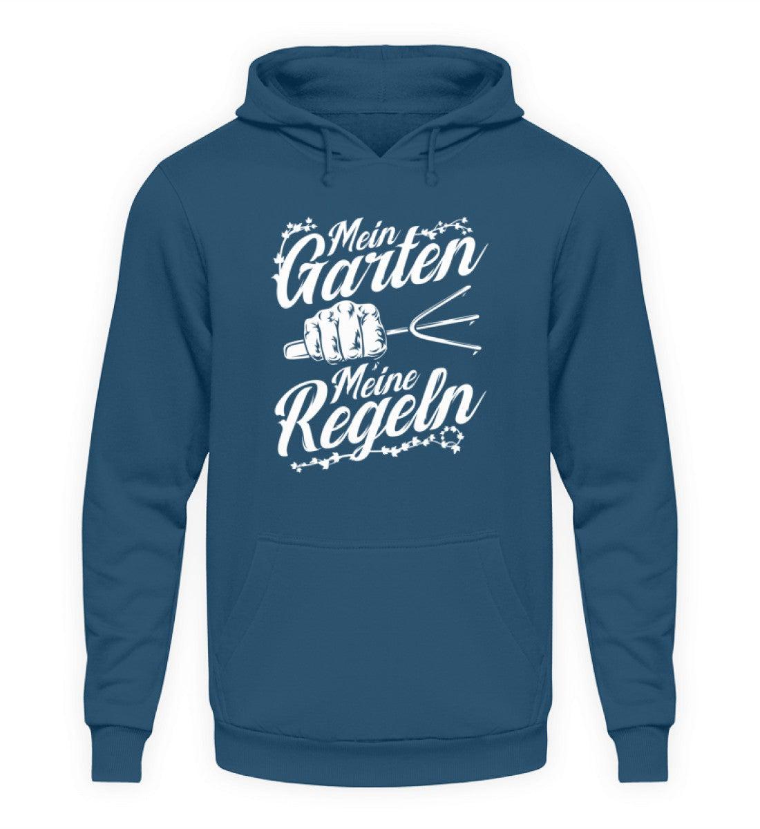Mein Garten meine Regeln · Unisex Kapuzenpullover Hoodie-Unisex Hoodie-Airforce Blue-S-Agrarstarz