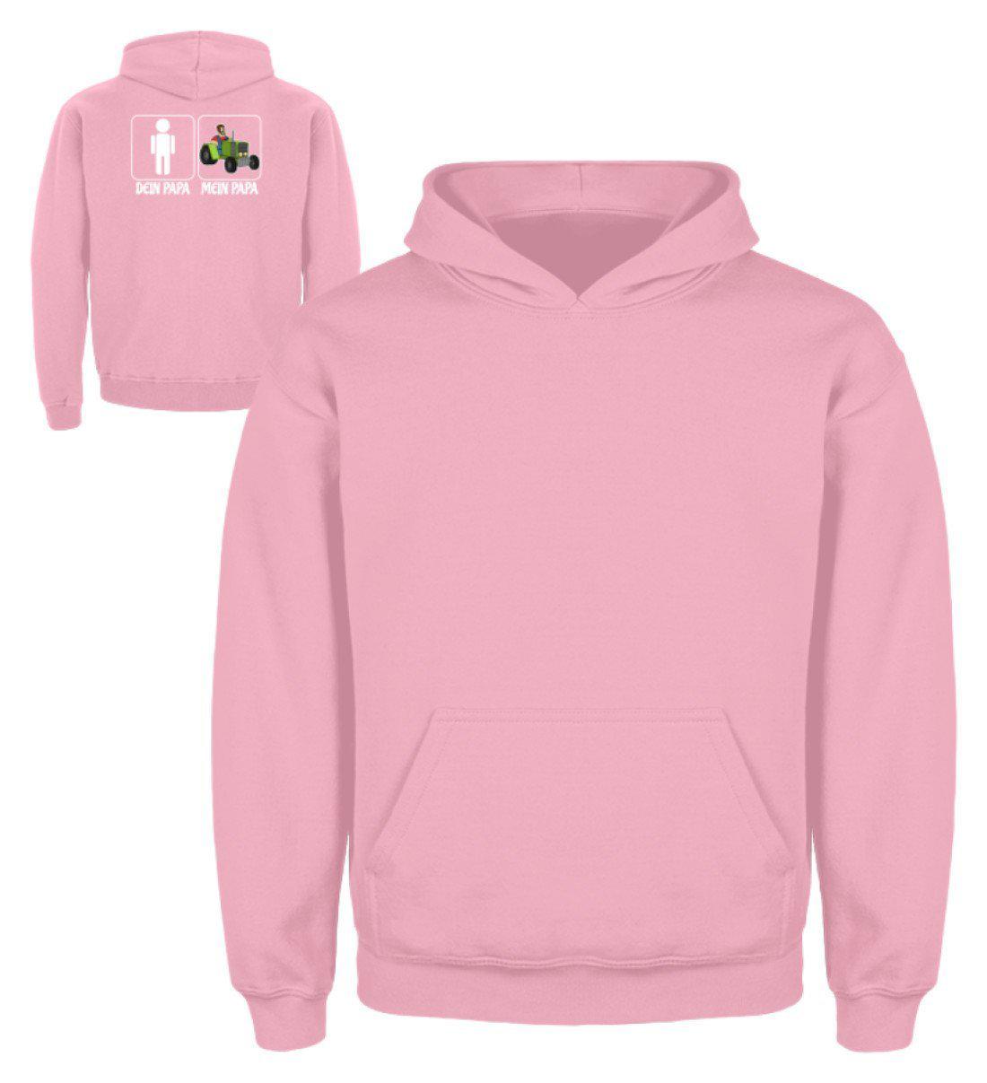 Mein Papa Traktor · Kinder Kapuzenpullover Hoodie-Kinder Hoodie-Baby Pink-3/4 (98/104)-Agrarstarz
