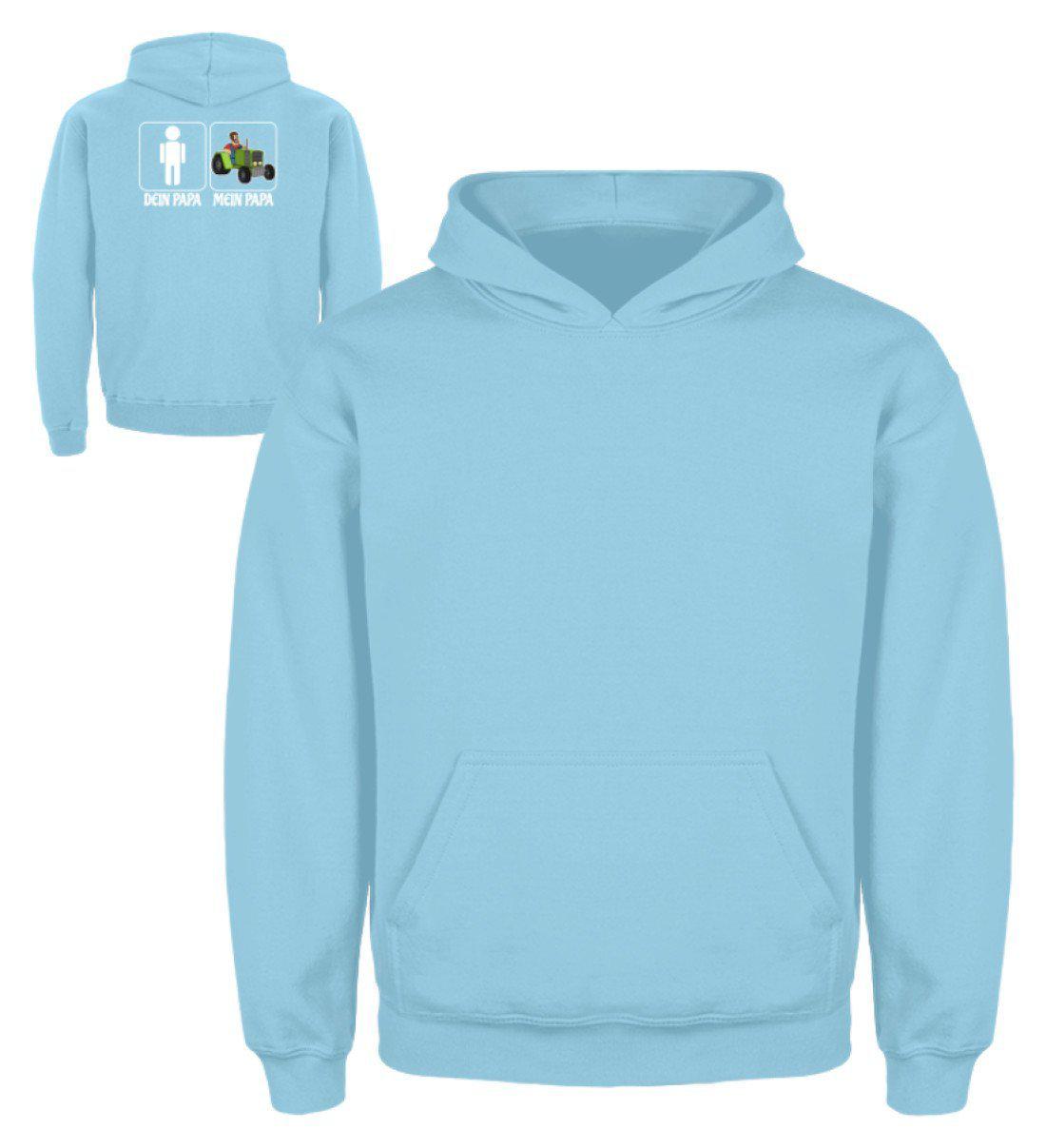 Mein Papa Traktor · Kinder Kapuzenpullover Hoodie-Kinder Hoodie-Sky Blue-3/4 (98/104)-Agrarstarz