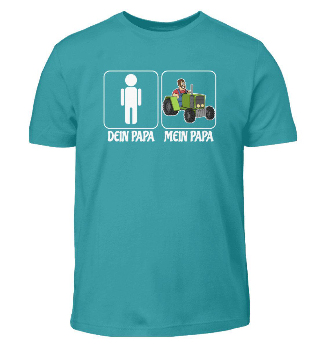 Mein Papa Traktor · Kinder T-Shirt-Kinder T-Shirt-Swimming Pool-3/4 (98/104)-Agrarstarz