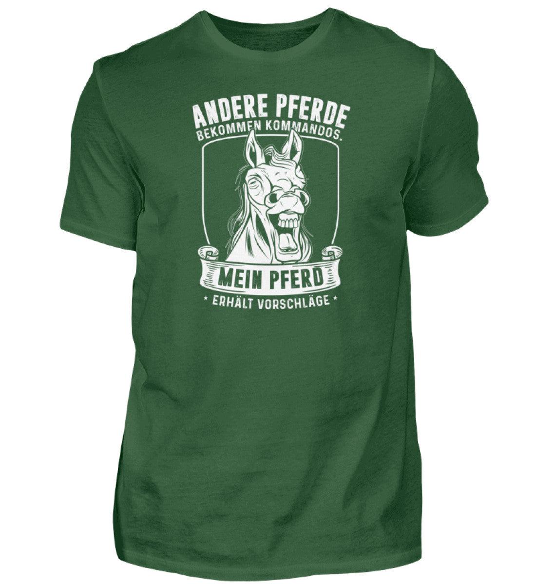 Mein Pferd erhält Vorschläge · Herren T-Shirt-Herren Basic T-Shirt-Bottle Green-S-Agrarstarz
