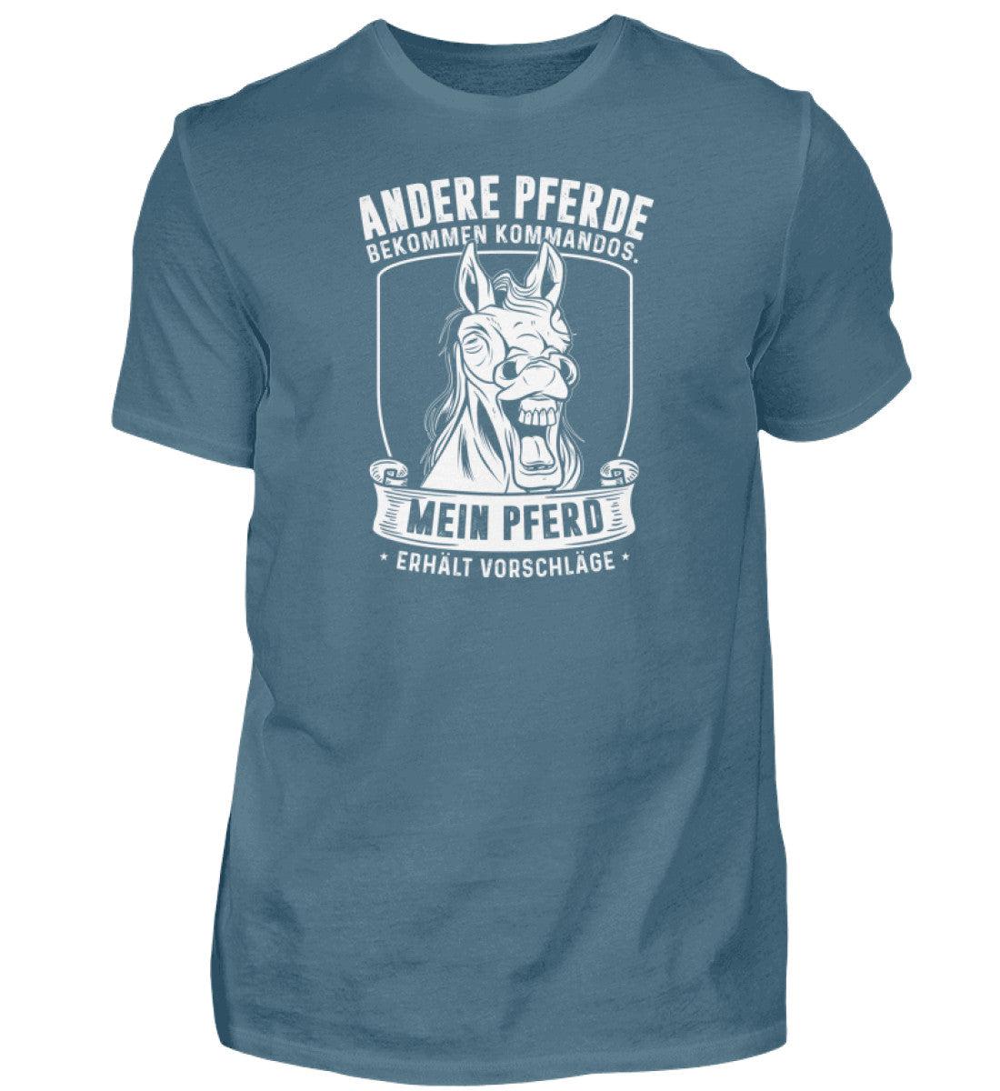 Mein Pferd erhält Vorschläge · Herren T-Shirt-Herren Basic T-Shirt-Stone Blue-S-Agrarstarz