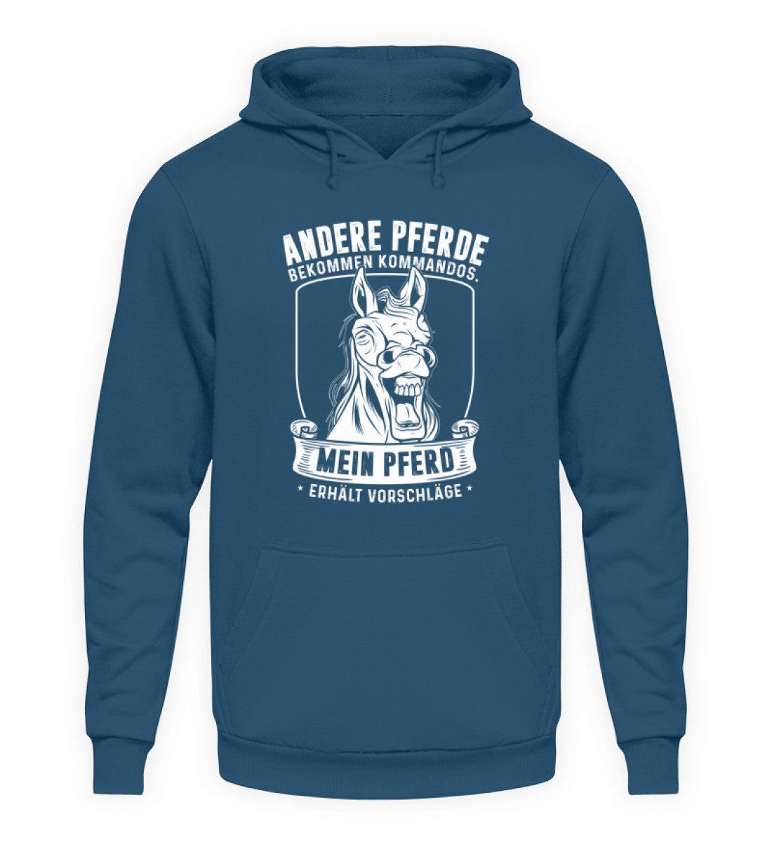 Mein Pferd erhält Vorschläge · Unisex Kapuzenpullover Hoodie-Unisex Hoodie-Airforce Blue-S-Agrarstarz