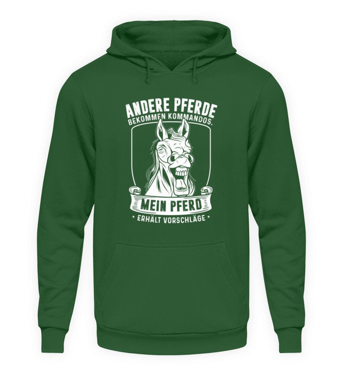 Mein Pferd erhält Vorschläge · Unisex Kapuzenpullover Hoodie-Unisex Hoodie-Bottle Green-S-Agrarstarz