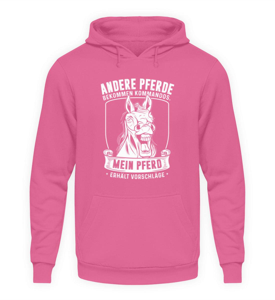 Mein Pferd erhält Vorschläge · Unisex Kapuzenpullover Hoodie-Unisex Hoodie-Candyfloss Pink-S-Agrarstarz