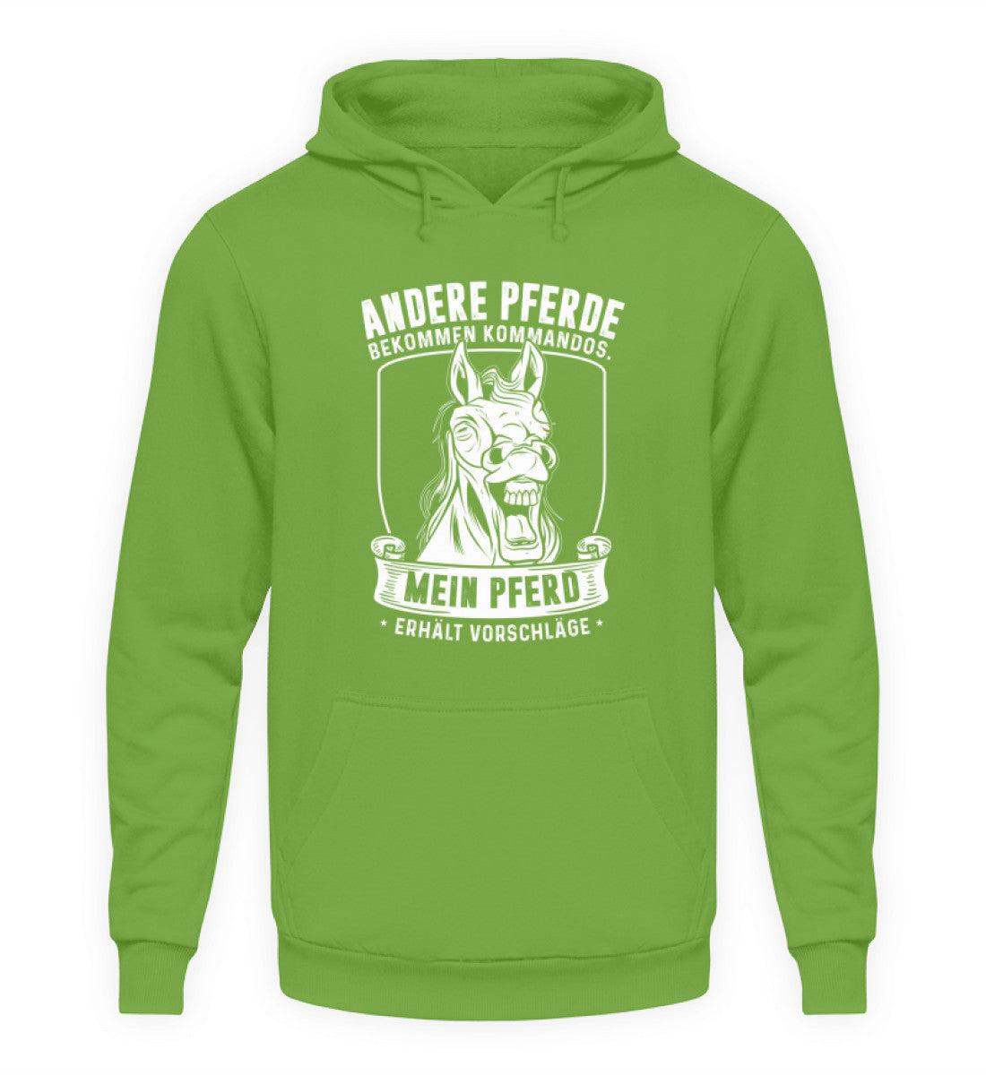 Mein Pferd erhält Vorschläge · Unisex Kapuzenpullover Hoodie-Unisex Hoodie-LimeGreen-S-Agrarstarz