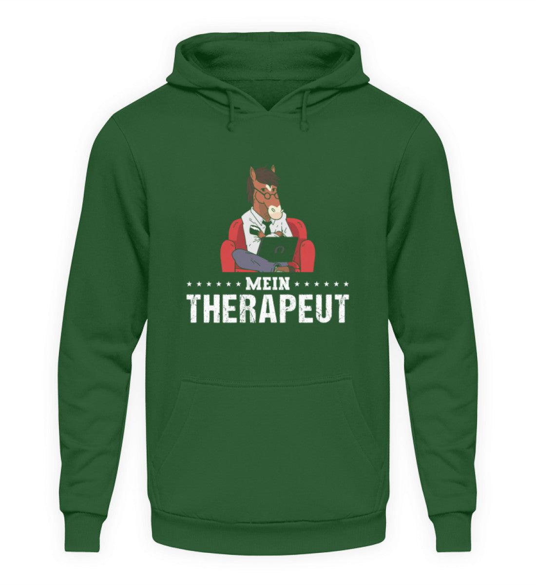 Mein Therapeut Pferd · Unisex Kapuzenpullover Hoodie-Unisex Hoodie-Bottle Green-S-Agrarstarz