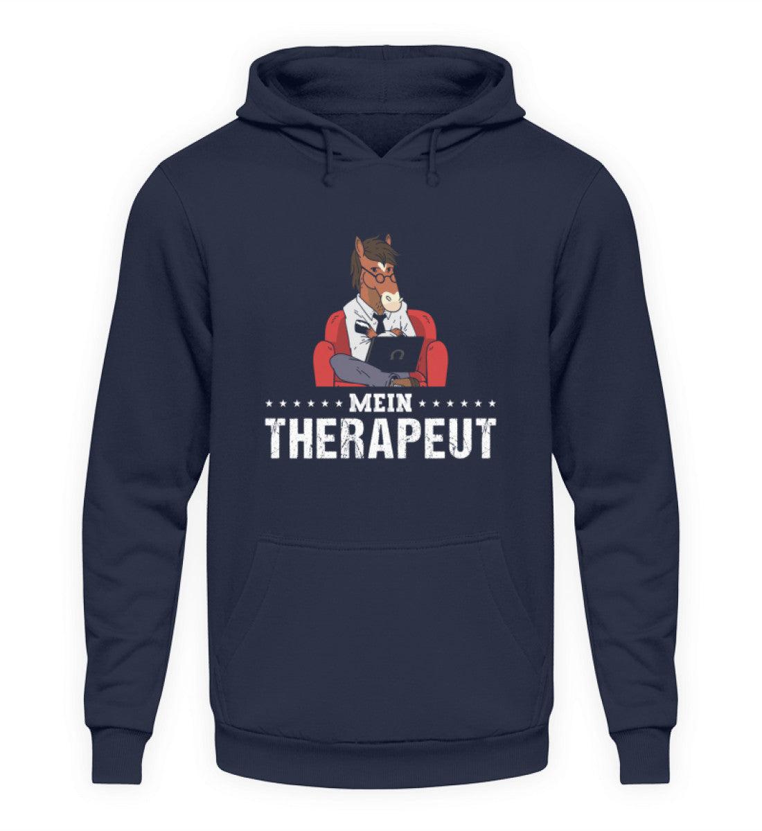 Mein Therapeut Pferd · Unisex Kapuzenpullover Hoodie-Unisex Hoodie-Oxford Navy-S-Agrarstarz