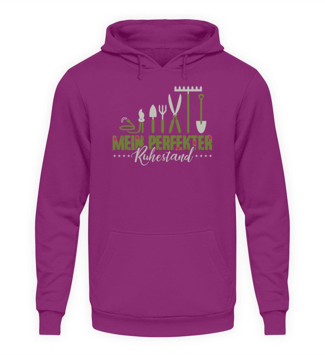 Mein perfekter Ruhestand Garten · Unisex Kapuzenpullover Hoodie-Unisex Hoodie-Magenta Magic-S-Agrarstarz