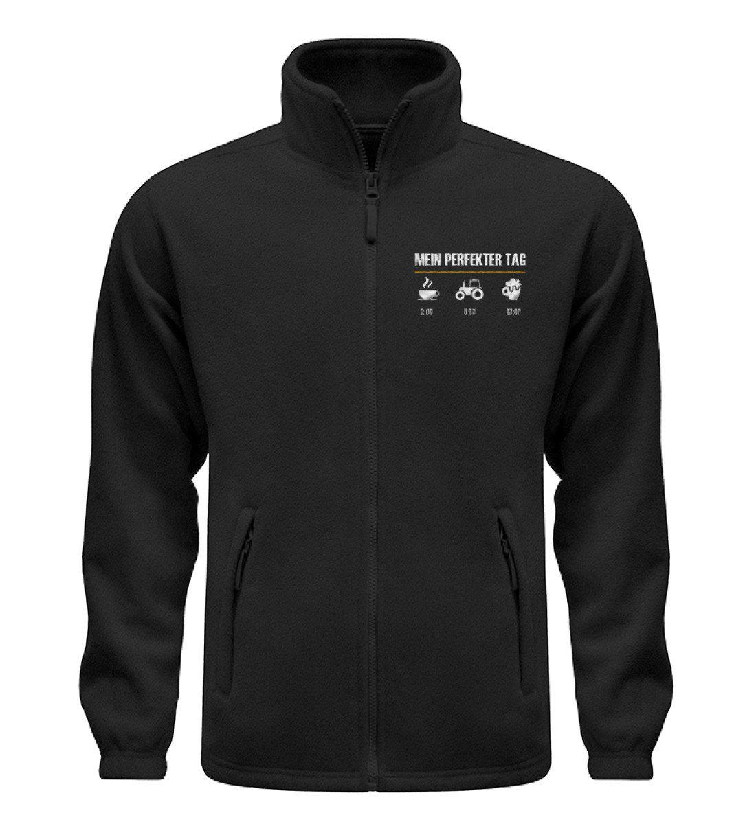 Mein perfekter Tag 1 · Fleece Jacke mit Stick-Fleece Jacke mit Stick-Black-S-Agrarstarz