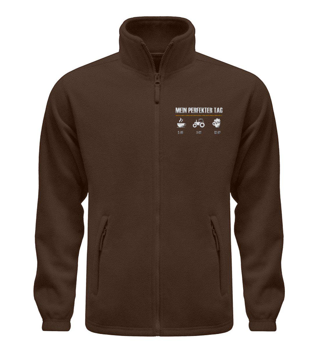Mein perfekter Tag 1 · Fleece Jacke mit Stick-Fleece Jacke mit Stick-Dark Chocolate-S-Agrarstarz