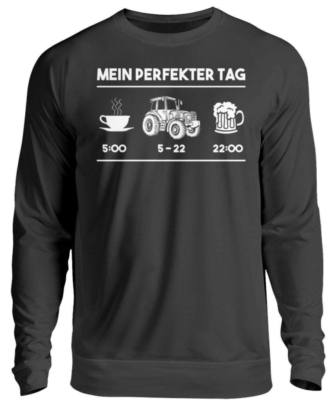 Mein perfekter Tag 1 · Unisex Sweatshirt Pullover-Unisex Sweatshirt-Jet Black-S-Agrarstarz