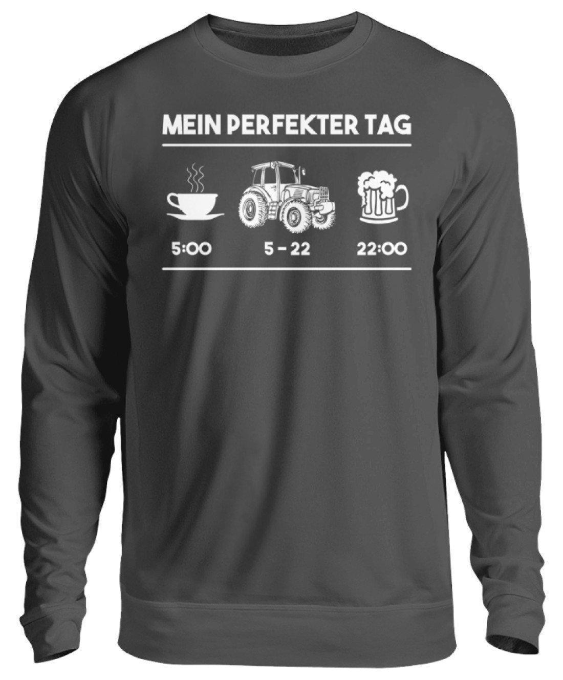 Mein perfekter Tag 1 · Unisex Sweatshirt Pullover-Unisex Sweatshirt-Storm Grey (Solid)-S-Agrarstarz