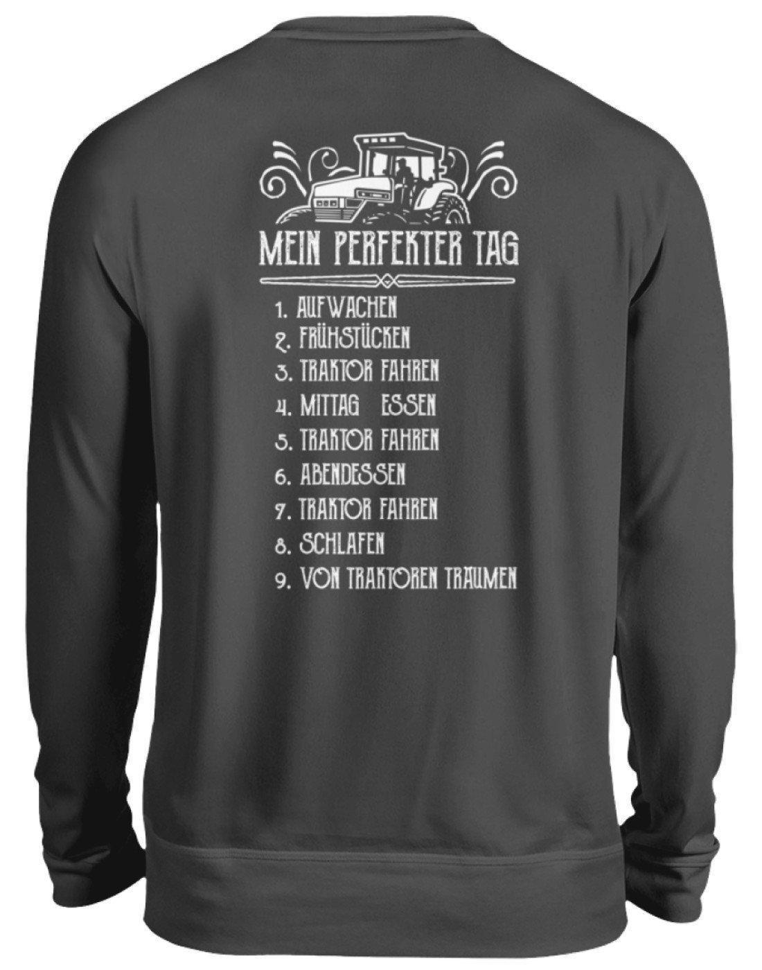 Mein perfekter Tag 2 · Unisex Sweatshirt Pullover-Unisex Sweatshirt-Storm Grey (Solid)-S-Agrarstarz