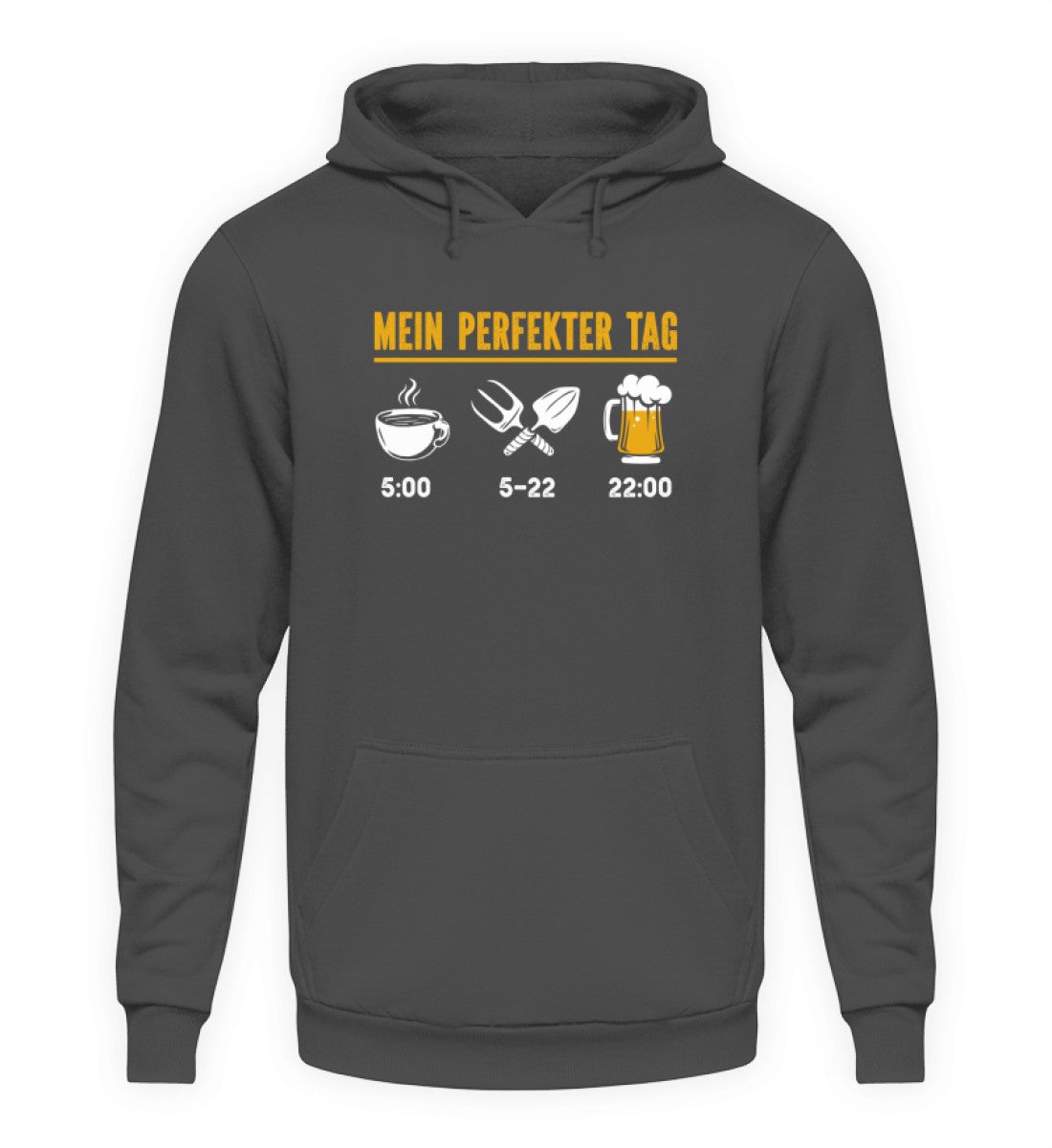 Mein perfekter Tag Garten · Unisex Kapuzenpullover Hoodie-Unisex Hoodie-Steel Grey (Solid)-S-Agrarstarz