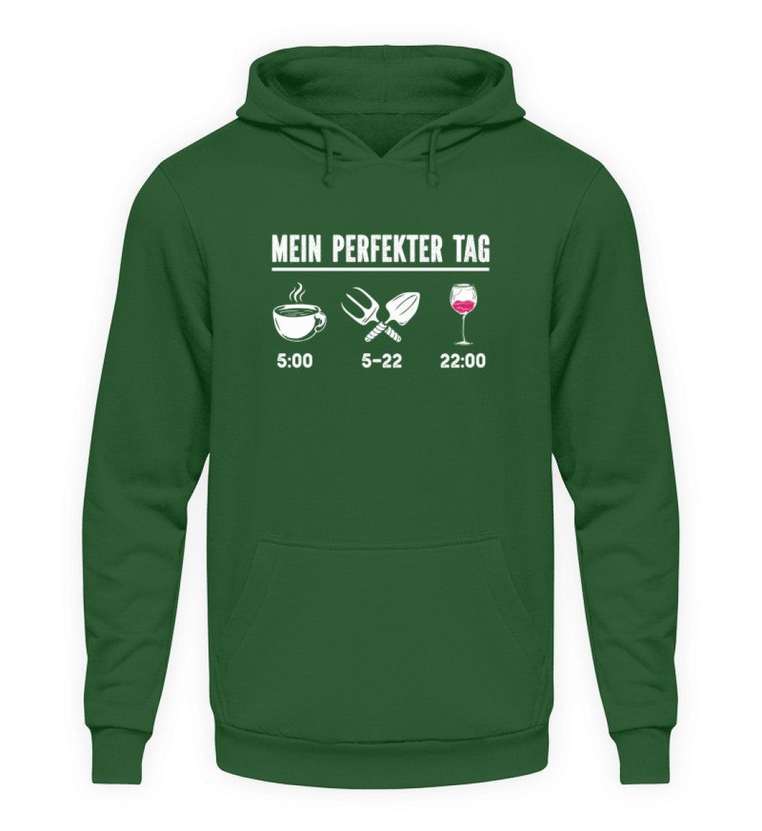 Mein perfekter Tag Garten Wein · Unisex Kapuzenpullover Hoodie-Unisex Hoodie-Bottle Green-S-Agrarstarz